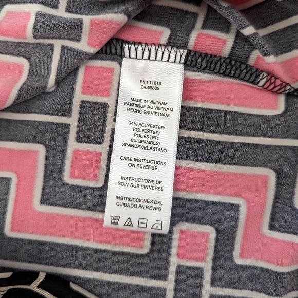 MICHAEL Kors Women's Red Blouse Geometric Print Size Small - Picture 9 of 9